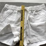 NY & Company White Linen Cotton Drawstring Beach Shorts Size Medium Photo 7