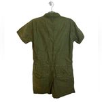 Obey Olive Green Embroidered Utility Romper Photo 1