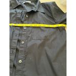 DKNYC Donna karan black cotton Button down Shirt blouse long sleeve top dress S Photo 6