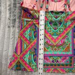 Laundry by Shelli Segal Laundry Shelli Segal Tankini Top‎ Womens M Pink Green Geometric Strappy Swimsuit Photo 7