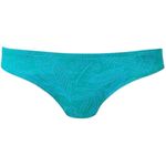 Venus  Texture Scoop Bikini Bottom Size 10 Swimsuit Blue Tropical‎ Palm Vacation Photo 1
