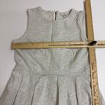 Madewell Dress Women Size 4 Grey White Striped Cotton Sleeveless Pleated Pockets Photo 4