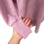 Maeve Anthropologie Sweater Shirt Sz M Purple Draped Neck Puff Sleeve Step Hem Size M Photo 2