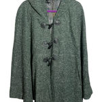 Torrid  Outlander Green Marled Hooded Toggle Cape Jacket Photo 0
