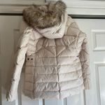 Larry Levine  down medium cream puffer winter jacket coat flap pockets Photo 7