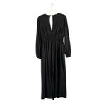 Anthropologie Anthro Hutch Black Long Sleeve Jumpsuit M Smocked Waist Wide Leg Dressy Outfit Photo 3