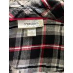 Dress Barn black/white flannel bejeweled shoulders diamond buttons size 3X Photo 3