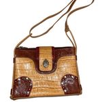 M.C. Marc Chantal Faux Leather Western Shoulder Handbag Tan Photo 0