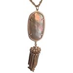 Kendra Scott Rose Gold Scott Rayne Tassel Necklace Mother of Pearl MOP 32" Chain Photo 1