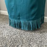 VTG Criscione New York Women’s Teal Skirt With Fringe Boho Western skirt sz Med Blue Photo 1