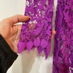 For Love & Lemons  Fuchsia Purple Lace Dress Womens S Sheer Bodycon Long Sleeve Photo 4