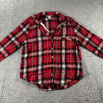 Victoria's Secret Victoria’s Secret‎ Pajama Shirt Women Medium Plaid Long Sleeve Button Up Lounge Photo 0