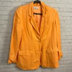 Ashley Parker x RTR stunning bold orange 2 button blazer linen blend Medium Photo 7
