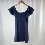 Likely Bellamy Cold Should Ruffle Mini Dress in Navy Blue Size 4 Photo 2
