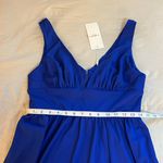 Ever Pretty Ever-Pretty Women's Royal floor Length High Stretch Side Slit Pleated Size L Photo 4