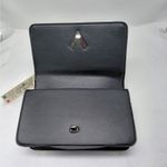 Valentino Orlandi Women Crossbody Bag Black Quilted Vegan Leather Handbag Purse Photo 10