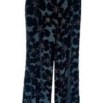 Muse Floral Wide Leg Silk Blend Pants Black Festival Boho Hippie Whimsygoth 6 Photo 0