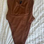 SheIn Brown Strapless Bodysuit Photo 2