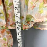 Lulus  Spring Vibes White Floral Print Cutout Long Sleeve Peplum Top XL Photo 6