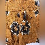 Anthropologie  Mustard Yellow Floral Linen Blend High Rise Shorts Womens XS Photo 2