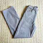 Hollister Y2K Smiley Face Light Wash Baggy Jeans Size 0/25 Photo 2
