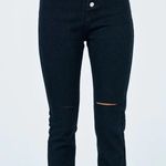 Princess Polly  Fall in Line Knee Rips Black Jeans Photo 3