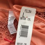 Felina  Sheer Orange Eyelit Lace Trim Camisole Top NEW M Photo 7