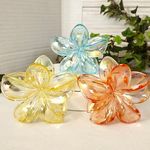 3 Hibiscus Plumeria Double Flower Hair Claw Clips New Pink Photo 0