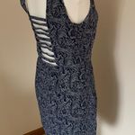 Free People Brocade Navy Blue Floral Bodycon Sweetheart Neckline Size Small Photo 4