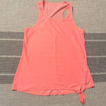 DSG Coral Pink Racerback Tank Top with Tie Front Women's Size S Athletic Fit Photo 0