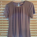 Calvin Klein Soft Blue Pleated Top Photo 0
