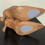 Candie's Vintage Candie’s Tan Heeled Ankle Boots Women’s 6M Pointed Toe Zip-Up Retro Y2K Photo 3