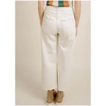 Ética Altin Loose Fit Jeans Natural Denim Mid Rise Relaxed Leg Frayed Hem 27 White Photo 1