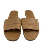 Madewell  Size 7 The Boardwalk Post Slide Sandal in Leather Beige Tan Lightweight Photo 1