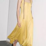 ZARA  butter mustard Yellow Maxi Dress flowy bohemian midi summer vacation Photo 8