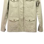 F.M. Allen Cotton Safari Utility Jacket Belted Back Khaki Women’s Size Large Tan Photo 6