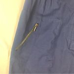 Akris Punto  women's size 10 m Navy Wool Blend dress button front cinch waist Photo 11