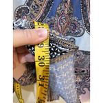 Talbots  Size 2X Long Sleeve Paisley Satin Button Up Pastel Blouse Classy‎ Shirt Photo 6