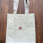 Lululemon White and Gray Small Reusable Bag Photo 0