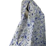 Lulus Medium Shifting Dears Mini Dress Floral Lined V-Neck 3/4 Sleeve Light Blue Photo 5