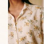 Sézane Sezane Max Shirt Button Down in Small Flowers Linen Sz 38/M Photo 1