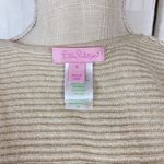 Lilly Pulitzer  Cream And Gold Andella Fringed Sweater Vest Photo 8