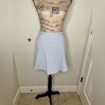Michael Kors MICHAEL Striped Gray & White A Line Skirt with Zip Back Size 2 Photo 1