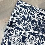 Loft Ann Taylor  Floral Linen Palazzo Wide Leg Pants Blue White 0 Photo 3