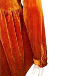 Umgee velvet button down swing hem shirt/dress Top Burnt Orange size M. Photo 2