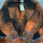 BDG Karl Slouchy Flannel Button-Down Shirt NWT Size M - Red Multi Photo 4