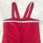 Adrianna Papell Long Red Low Cut Evening Gown Cocktail Formal Party Dress Size 6 Photo 12