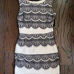 Sangria Cream and Black Lace Sleeveless Dress Photo 0