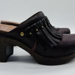 Dansko Deni Mules Clogs Shoes Womens Size US 39 EU Brown Leather Fringe Photo 1