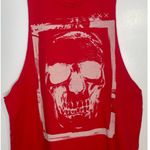 Silly Girl Red Skull Muscle Tank Top Photo 13